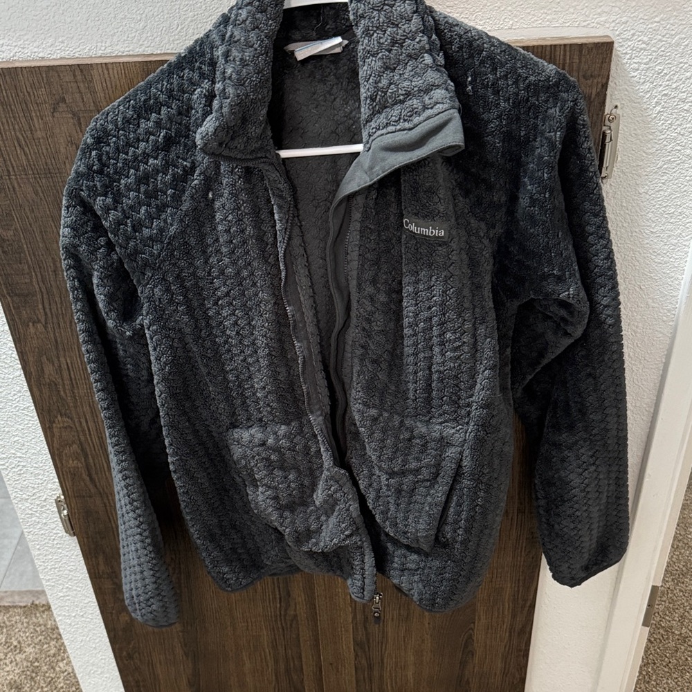 Columbia Charcoal Textured Fleece Jacket
